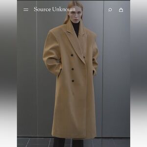 WALLIS OVERSIZED GRANDPA COAT, CAMEL